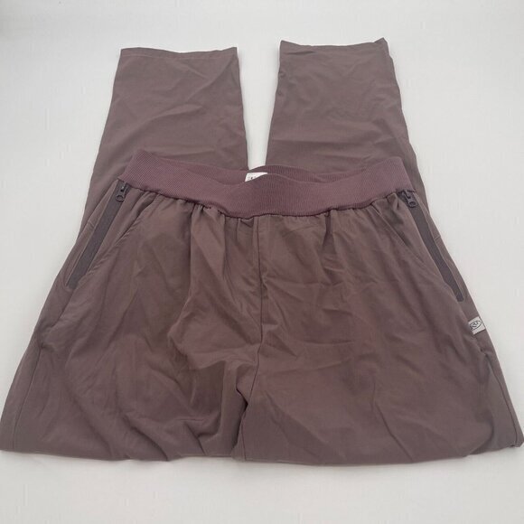 Kay Unger Womens Joggers Large Stretchy Zip Pockets Mauve Casual Preppy Classic - Picture 1 of 12